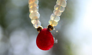 Genuine Red Ruby-Emerald-Tanzanite-Sapphire-Super Seven-Hermiker Diamonds-Crystal Necklaces