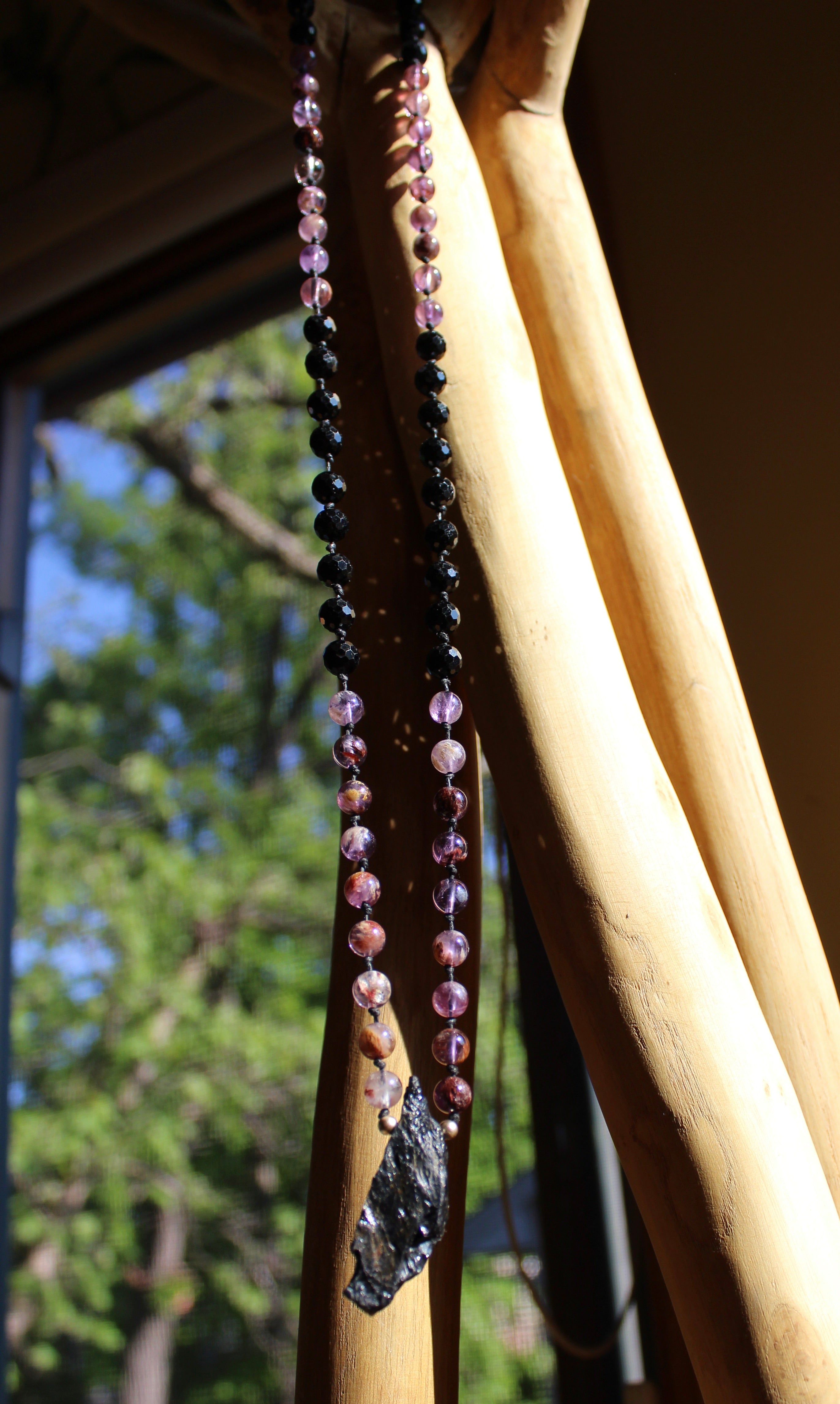 Genuine Red Ruby-Emerald-Tanzanite-Sapphire-Super Seven-Hermiker Diamonds-Crystal Necklaces