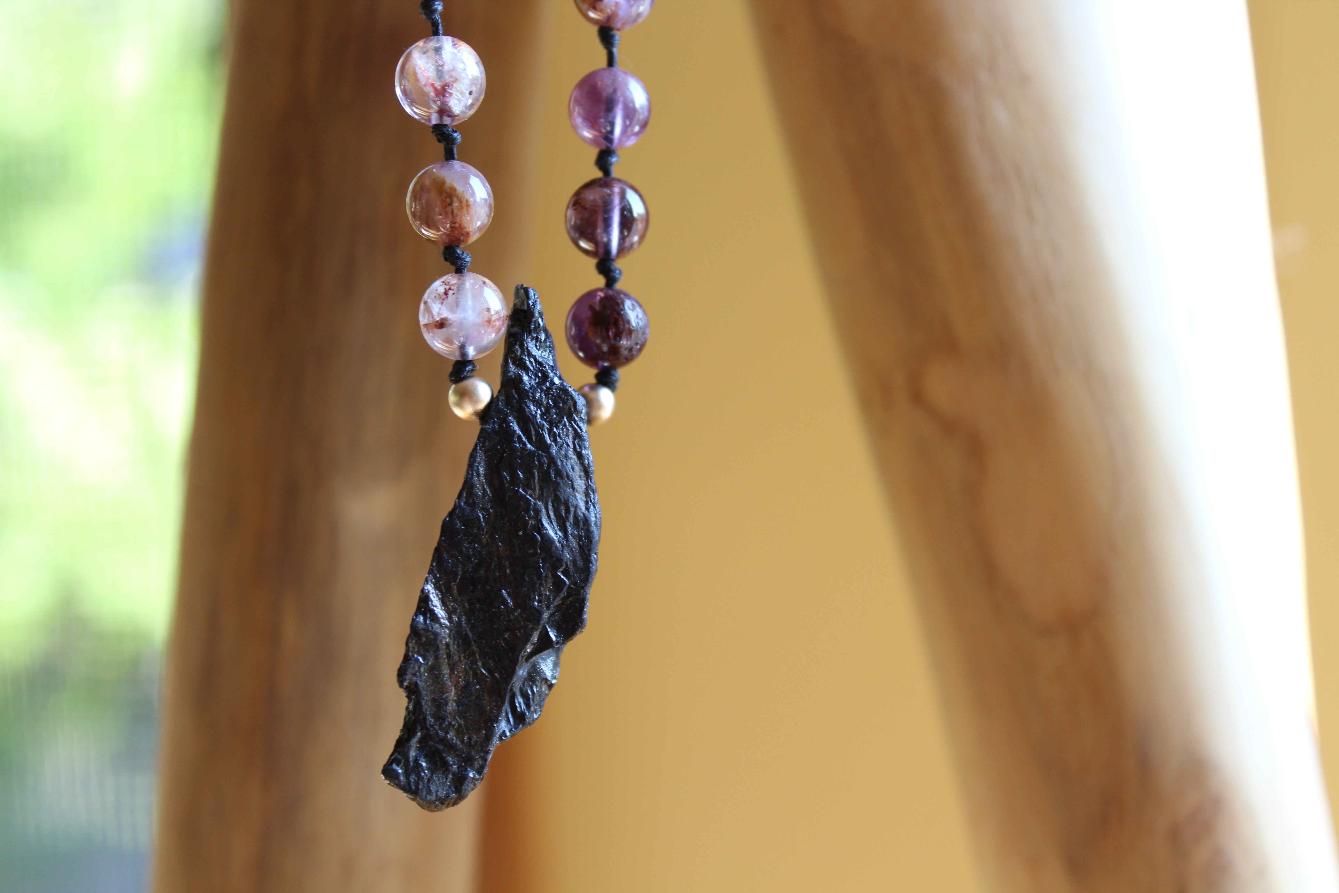 Genuine Red Ruby-Emerald-Tanzanite-Sapphire-Super Seven-Hermiker Diamonds-Crystal Necklaces
