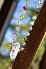 Genuine Red Ruby-Emerald-Tanzanite-Sapphire-Super Seven-Hermiker Diamonds-Crystal Necklaces