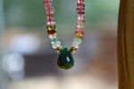 Genuine Red Ruby-Emerald-Tanzanite-Sapphire-Super Seven-Hermiker Diamonds-Crystal Necklaces